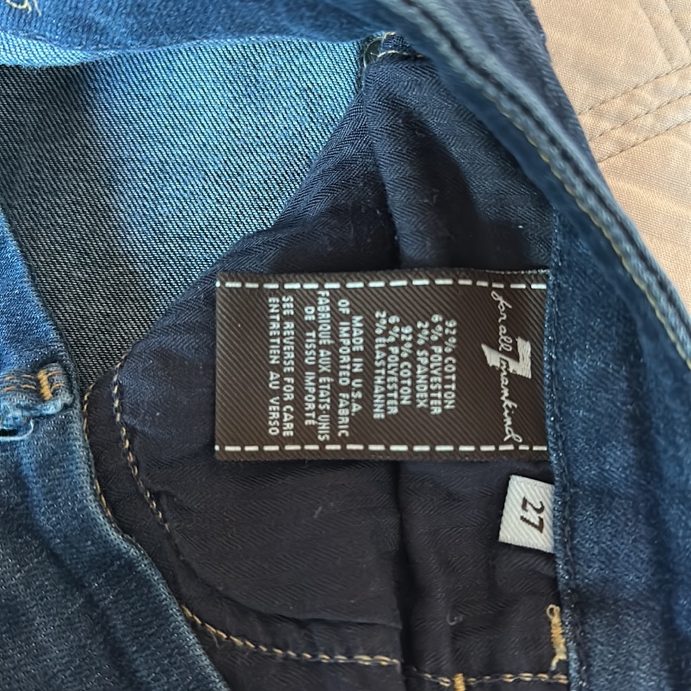 7 For All Mankind bootcut denim jeans, size 27 - Picture 4 of 16